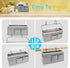 1pcs (Grey-1pcs) Kanrichu Bedside Caddy Hanging Storage Bag, Organizer Baskets with Pockets for Bunk Bed Accessories