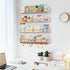 Dixryaus 34Inch 6 Number:US-D1058229-S(4, Nursery Book Shelves Wall Mounted, Floating Book Shelf for Kids Coat Rack