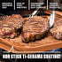 Gotham Steel XL Nonstick 2 in 1 Griddle Pan & Grill Pan, Reversible Copper Griddle for Stovetop & Outdoor Use