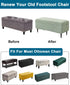 CRFATOP Waterproof Jacquard Ottoman Stool Cover Stretch Folding Storage Footstool Bench Slipcovers Upholstered Foot