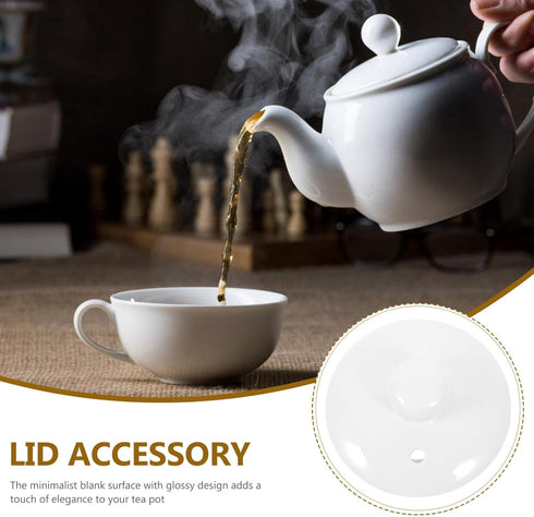 Alipis Ceramic Teapot Lids, Chinese Mug Lid, Kungfu Tea Kettle Replacement Cover for Kitchen Teapots Accessories