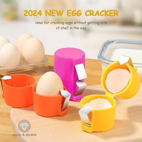 SBMKK 3 Pcs Egg shell opener, Eggshell opener, Egg Clip for Raw Eggs, Egg PeelerNot for Hard-boiled eggs, Home kitchen