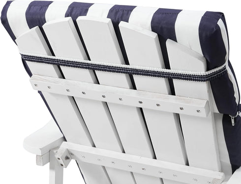 High Density Foam Cushions for Adirondack Chairs - Striped High Back Comfort