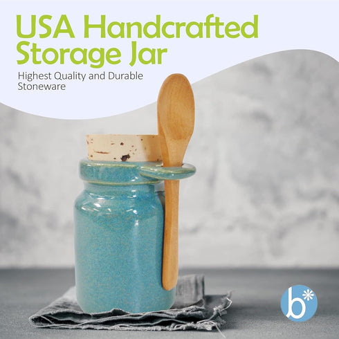Baraka Ceramic Neti Salt and Herb Storage Containers Durable & Functional Ceramic Organizers for Neti Salt, Herbs