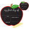 Pearhead First and Last Day of School Chalkboard, Reusable Double-Sided Fill-In Board with Yellow Chalk