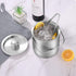 LUCKYGOOBO Mini Ice Bucket - Portable Double Wall Stainless Steel Bucket with Tong, 1.3 Liters for Parties