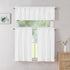 Uptown White Valance Curtains 14 Inch Length, Faux Silk Light Filtering Slub Fabric Rod Pocket Small Window Valance for Farmhouse Bedroom Basement Bathroom, 60Wx14L Inch