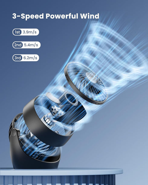 Gaiatop Portable Air Circulator Fan, 5-Inch Desk Fan with 3 Speeds, 360° Adjustable Tilt, Quiet Energy-Saving Fan