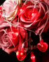 Luditek 14.7ft 40LED Heart Shape String Lights, Battery Operated Mothers Day Hanging Garland Decor for Indoor Outdoor