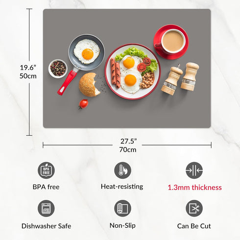 Counter Countertop Silicone Mat, Protector Mat, Large Silicone Mats for Bottom of Oven Air Fryer Coffee Maker, Non-slip