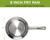 Ecolution Classic Stainless Steel Fry Pan, Professional Quality Sauté, Encapsulated Base, Comfort Grip Riveted Handles, All Cooktop Safe, Oven Safe, Dishwasher Safe, 8-Inch