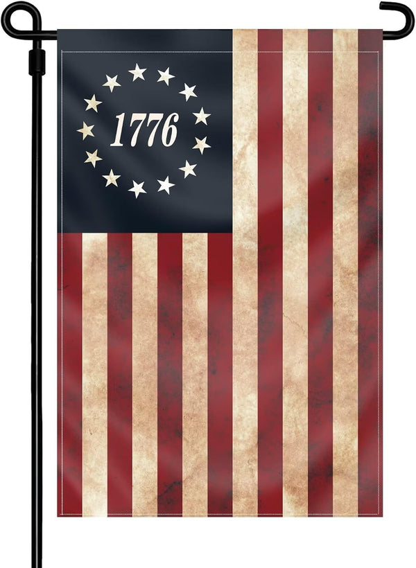 We The People 1776 Flag - Double Sided 12x18in Outdoor Vintage American Betsy Ross Flag for Yard Decor