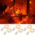 YKB 6 Pack Orange Fairy String Lights, Battery Operated Starry String Lights on 3.3ft/1m Silvery Copper Wire
