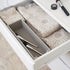 Grey Deep Drawer Organizer Box for Storage by Household Essentials | 12 in x 4 in x 3.13, Silver