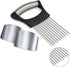1PCS Stainless Steel Onion Holder Slicer, 2PCS Finger Guard for Vegetables, Tomato, Lemon, Meat