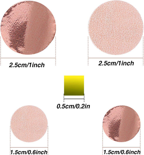 TecUnite Round Tissue Paper Table Confetti Dots for Wedding Birthday Party Decoration, Rose Gold Confetti