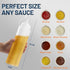 SECLENT 28 oz 6 Pack Condiment Squeeze Bottles, Salad Dressing Container, Ketchup and Mustard Bottles Squeeze, Sauces