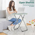 Fleecy day 17.5 17.5 26 Folding TV Trays, Round Tray Table, Small Foldable Table with Light Weight, Portable Dinner