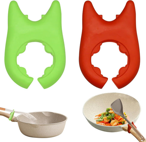 2pcs Silicone Pot Holders, Adjustable Kitchen Spoon Rest for Placing Spoons and Spatulas After Cooking
