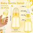 TrelaCo Bottle Chug Baby Shower Game Sign, 20 Pcs Baby Bottles Shower Favor Set for Gender Reveal Party