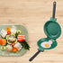 Steel Reversible Non-Stick Pancake Maker Pan, Easy Flip Fry Pan for Fluffy Pancakes, Omelette, Frittata