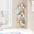 3Tier 12 SWTYMIKI Standing Shower Caddy Corner - Stainless Steel ShowerOrganizer Shelf with Hooks and Adhesive Pads