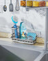 Consumest Sponge Holder for Kitchen Sink, Sink Caddy Organizer with Removable Drip Tray for Countertop