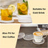 OGANAZI Set 5 of Modern Clear Coaster, Glass Coasters for Drinks, Crystal Coasters Round Cup Mat, Coffee Table Decor