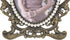 ChezMax Vintage Picture Photo Frames, 3x5 Ellipse Rose Antique Frame with Glass, Tabletop and Wall Hanging