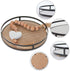 12in Defined Deco Decorative Tray-Round Serving Tray with Metal Handle-Decorative Trays for Home Decor,Living Room