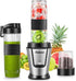 Personal Blender with 2 x 20oz Travel Bottle, Portable Smoothie Blender and Coffee Grinder, 500W Single Serve
