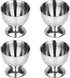 Anwenk Stainless Steel Egg Cup Tray - Soft Boiled Egg Holder Stand, Dishwasher Safe (4 Packs)