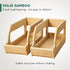 Bamboo Can Organizers and Storage for Pantry, Stackable Beverage Drink Holders, 2 Pack