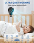 Portable Mini Clip on Fan, 3 Speed Rechargeable USB Desk Fan, Battery Operated Personal Fan, 360° Rotate Adjustable for