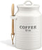 Barnyard Designs Coffee Canister for Kitchen Counter, Decorative Ceramic Coffee Container, Rustic