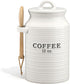 Barnyard Designs Coffee Canister for Kitchen Counter, Decorative Ceramic Coffee Container, Rustic