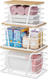 TIDIIABODE 3 Pack Trash Bag Holder Dispenser,Kitchen Organization and Storage, Stackable Storage