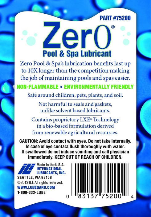 75200 Zer0 8 oz. Lubegard Pool and Spa Lubricant