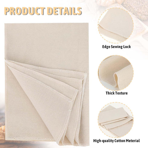 Proofing Cloth for Bread Baking, 2PCS 17x29 Inches Reusable Linen Cloth for Rolling Dough, Homemade Bread.