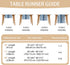 AILUER (13"x108") Blue Grey Long Table Runners Modern Art Farmhouse Linen Table Runners Dresser Scarves Retro Rustic