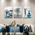 Canvas Wall Art for Living Room - Black and White Paintings - Modern 3 Piece Framed Art Prints for Home Decor