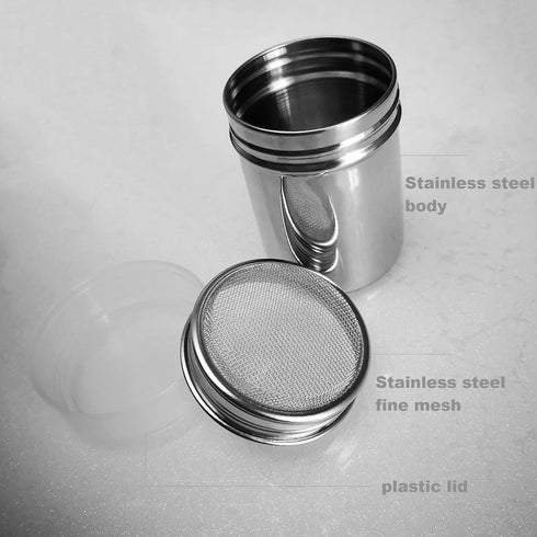 1 Pack Shaker Sifter Dispenser Duster Container, Stainless Steel for Baking Powdered Sugar, Cocoa, etc.