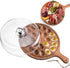 FillTouch Easter Acacia Wood Deviled Egg Platter with Lid and Handles 24 Holes