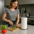 Creative Home Heavy Duty Metal Paper Towel Holder, Standing Roll Dispenser for Kitchen, Black