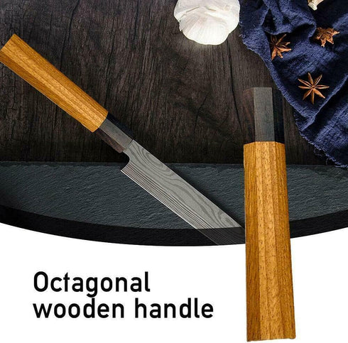 1PC Japanese-style Kitchen Knife Handle, Octagonal Handles Safflower Knives Material