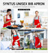 Syntus 2 Pack Adjustable Bib Apron, Waterdrop Resistant with 2 Pockets for Cooking Kitchen