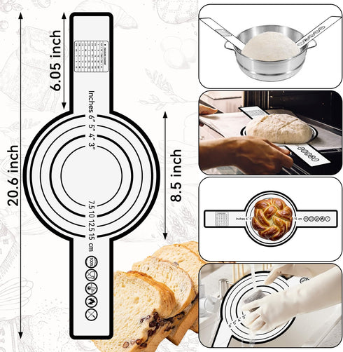 24PCS 9"Round 11"Oval Sourdough Starter Kit, Sourdough Bread Baking Supplies, & Banneton Bread Proofing Basket, Bread