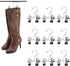 Double Adjustable Clips Boots Hangers, Space Saving Boots Socks Bags Hanging Clips Boot Organizer, Set of 9