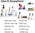 DNC 2PC 7.9" Silicone Bathroom Tray for Countertop, Kitchen Sink Soap Holder and Toilet Tank Desk Organizer (Marble