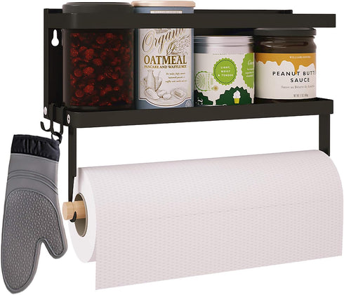 Magnetic Paper Towel Holder for Refrigerator, Magnetic Spice Rack,Magnetic Shelf for Stove,Wall Mount Towel Rack